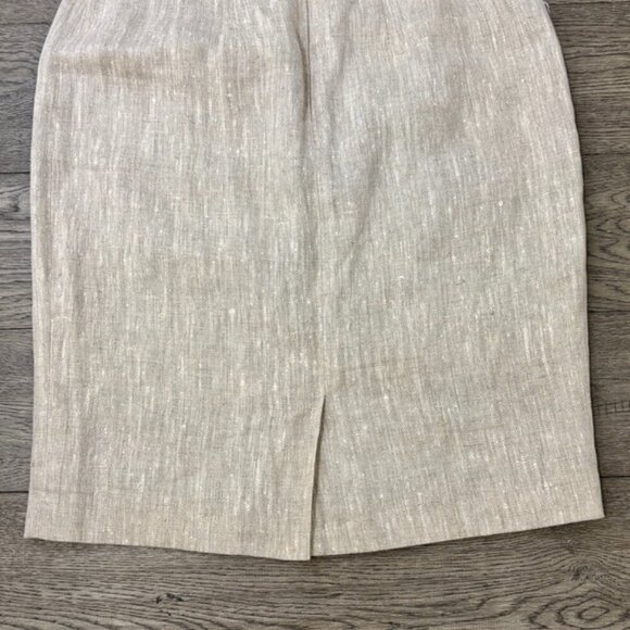 Vintage Harvé Benard 100% Linen Textured Pencil Skirt – Size 10 - Picture 4 of 7